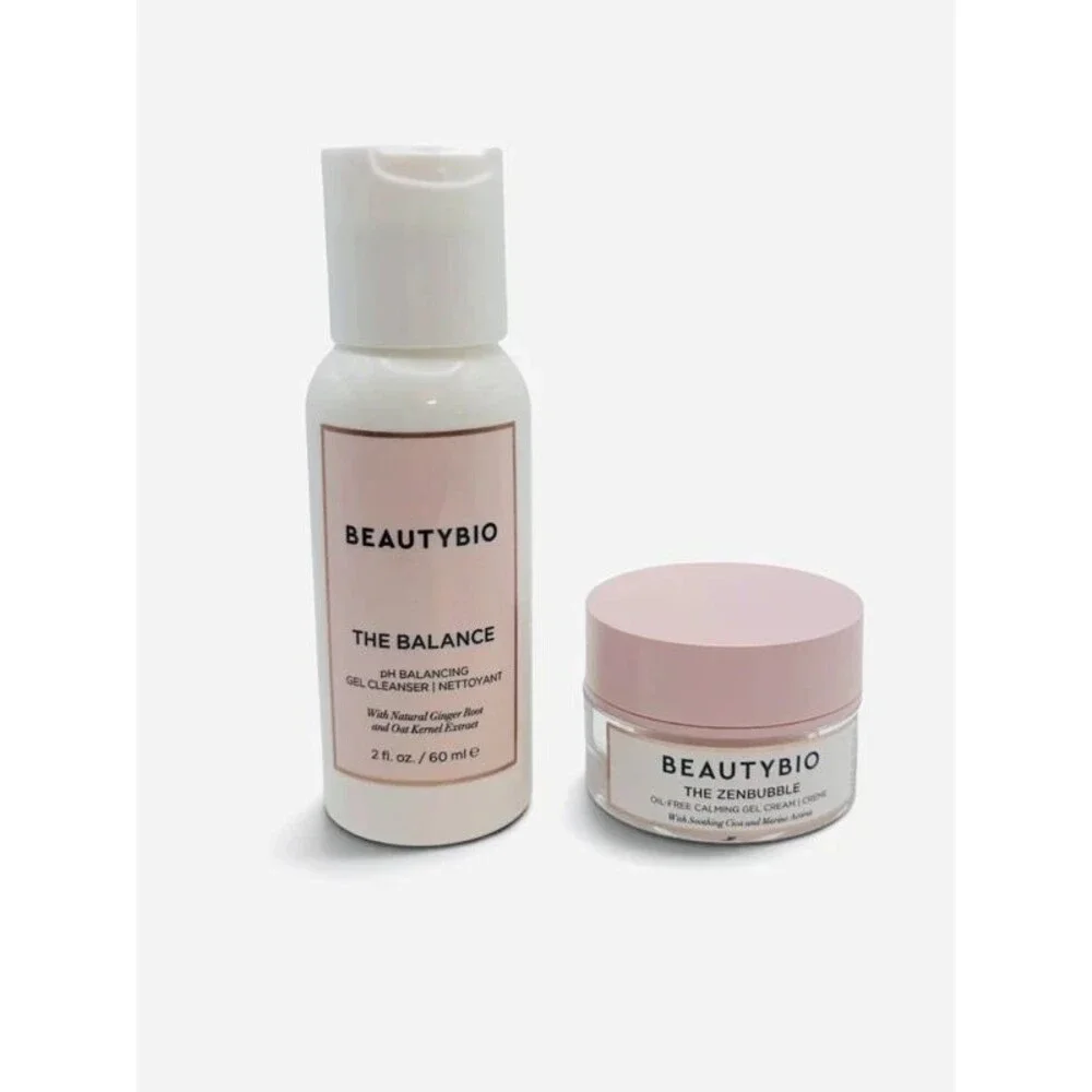Beauty Bio Travel Skincare Duo – The Balance Cleanser + The ZenBubble Gel New